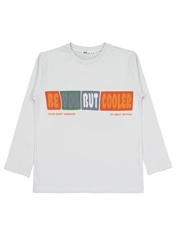 Civil Boys Be You But Cooler Baskılı 6-9 Yaş Sweatshirt - Gri 9-10 Yaş