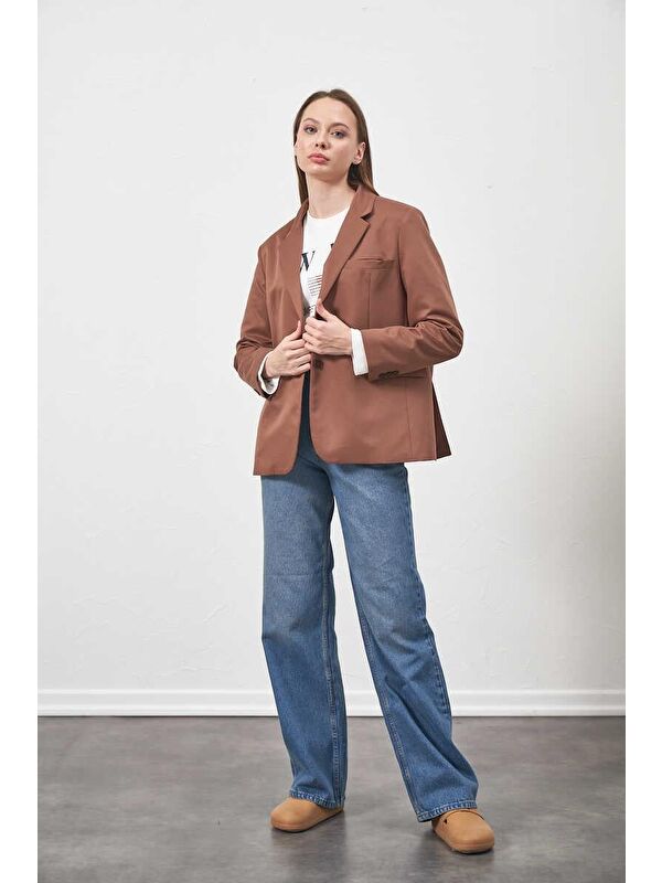 Mevra Blazer Ceket Kahve