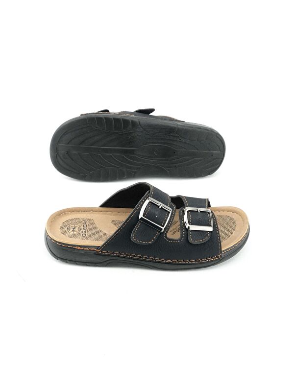 Yazlık Erkek İki Toka Ayarlanabilir Rahat Taban Günlük Terlik - Görsel 6