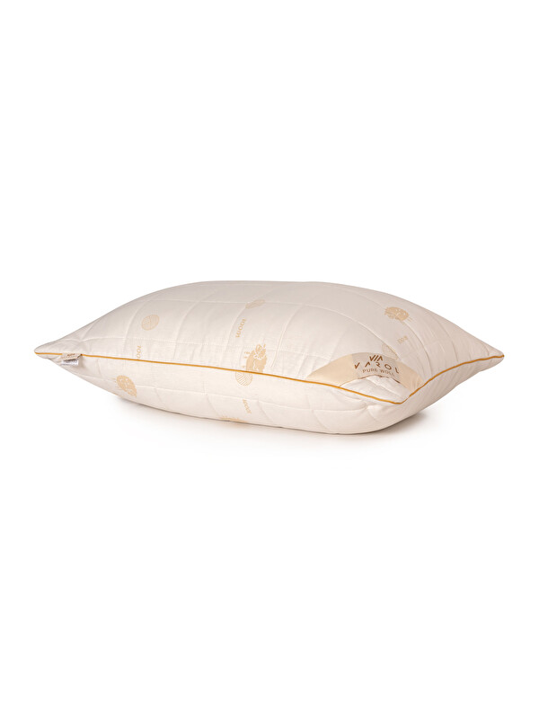 Varol Pure Woll Yün Yastık (50x70 cm) – %100 Pamuk Kılıf | Bez Çantalı