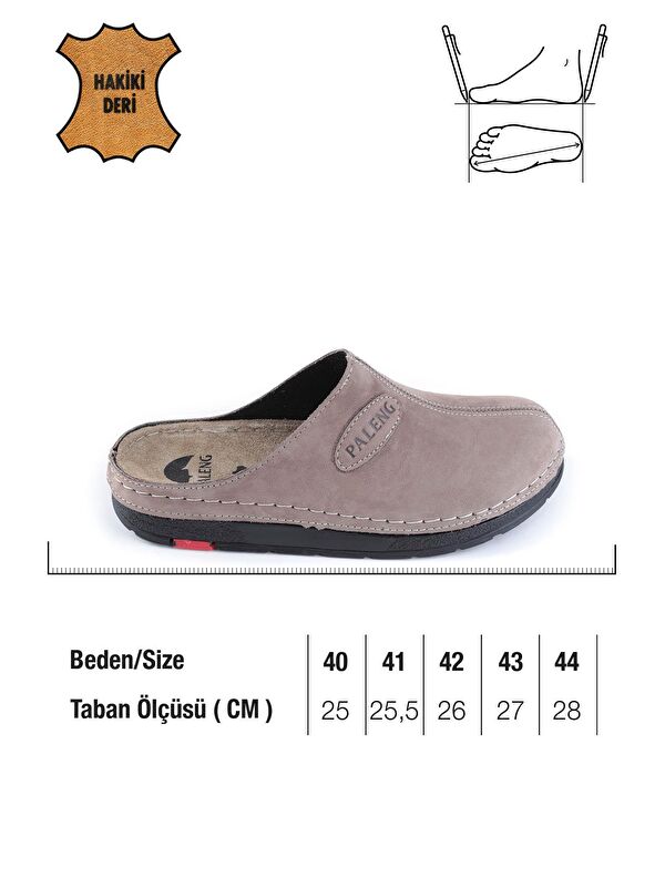 Kışlık Hakiki Deri Erkek Terlik - Görsel 3