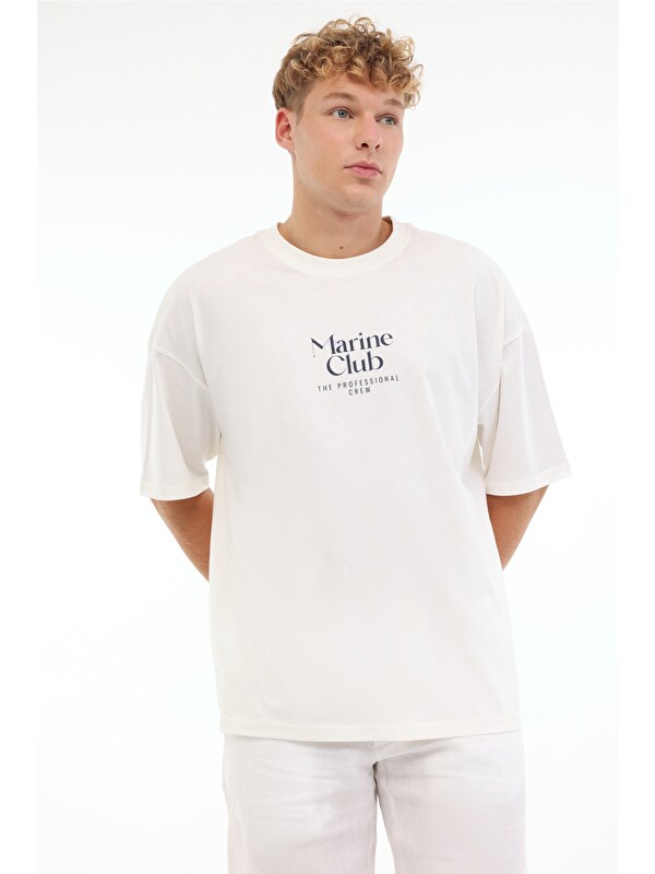 Kinetix Beyaz Erkek Kısa Kol T-Shirt