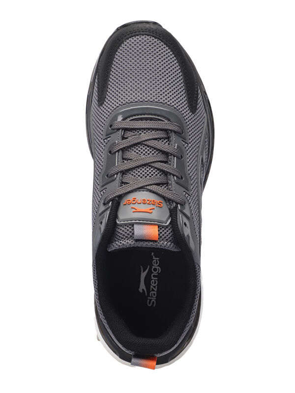 ZEUS Erkek Sneaker Ayakkabı Koyu Gri / Turuncu - Görsel 6