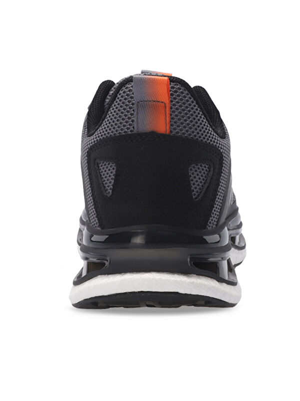 ZEUS Erkek Sneaker Ayakkabı Koyu Gri / Turuncu - Görsel 7