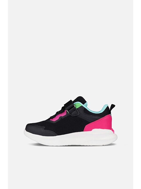 Yancy Hafif Kız Çocuk Okul Öncesi Siyah/Fuşya Spor Ayakkabı - Görsel 3