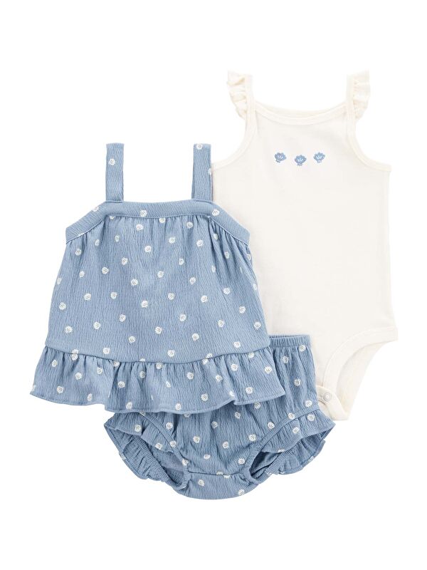 Carter's Kız Bebek Alt Üst Set 3 Ay-24 Ay Mavi