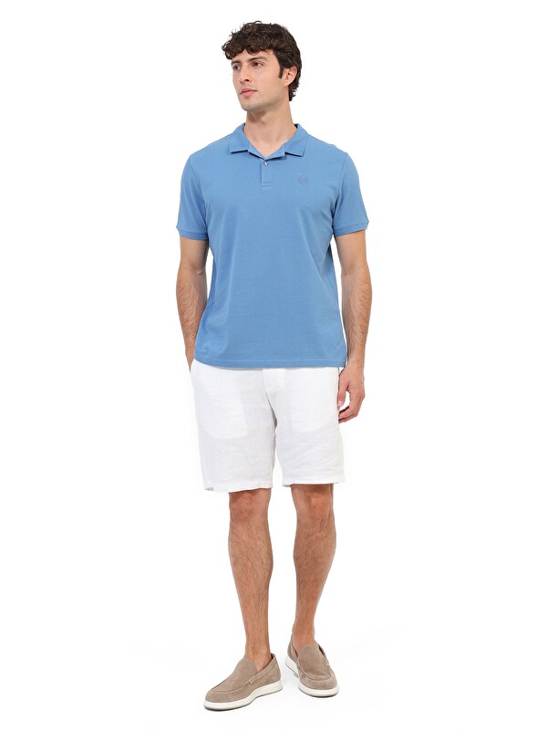 Lumberjack MB CT953 POLO T-SH 6FX Mavi Erkek Kısa Kol T-Shirt