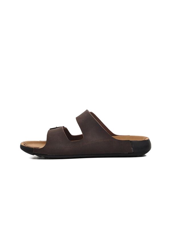 Kahve Çift Bantlı Erkek Terlik 66.001 - Görsel 3