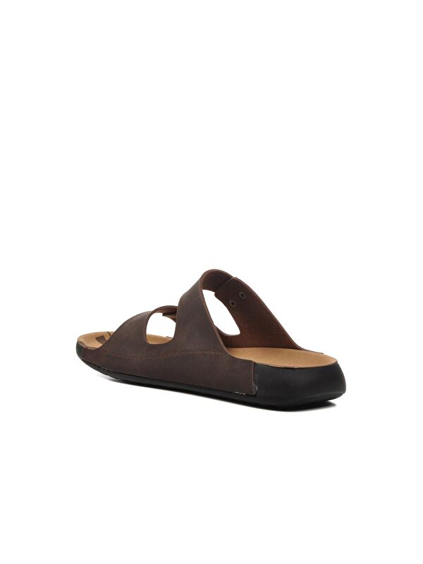 Kahve Çift Bantlı Erkek Terlik 66.001 - Görsel 5