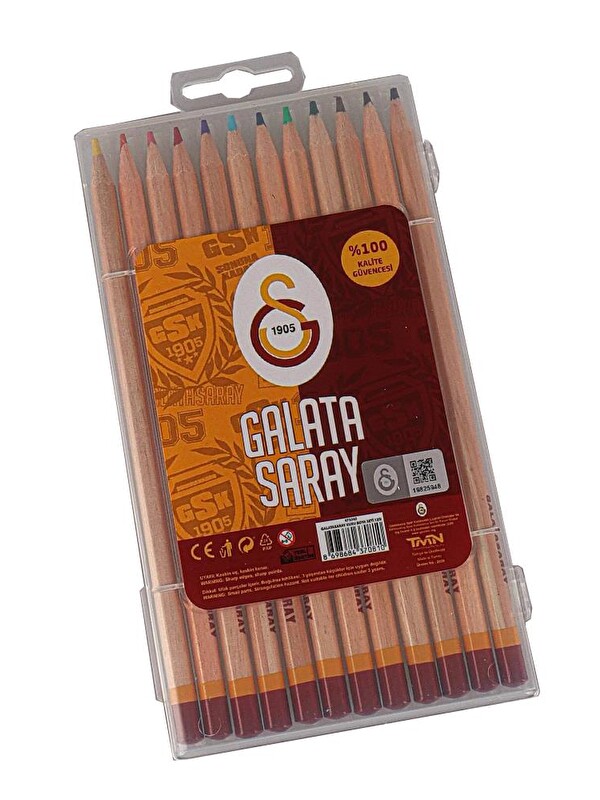 Galatasaray Kuru Boya 12 li Uzun Lisanslı Orjinal 1 Paket 12 Renk Kuruboya Taraftar Kuru Boya