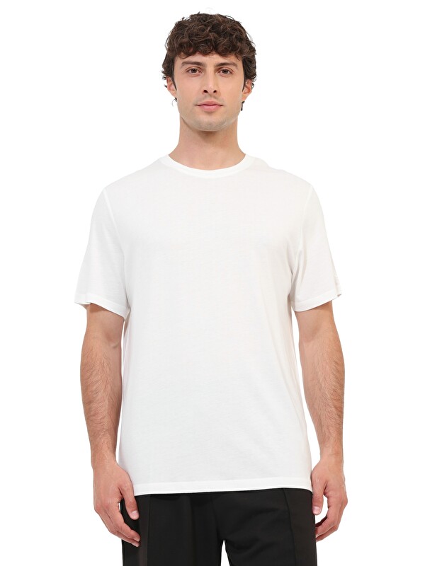 Lumberjack MB CT110 PM C NK T-SH 6FX KIRIK BEYAZ Erkek Kısa Kol T-Shirt