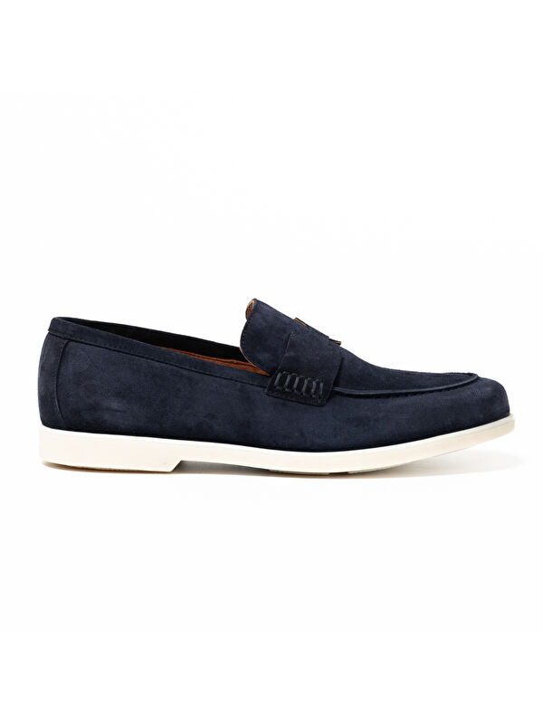 Giuseppe Mengoni Erkek Oxford ( Klasik) MO-16500A250-16500 Güçlü Lacivert Süet