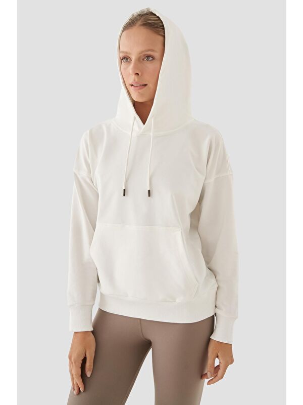 Superstacy Fiona Oversize Cepli Krem Hoodie