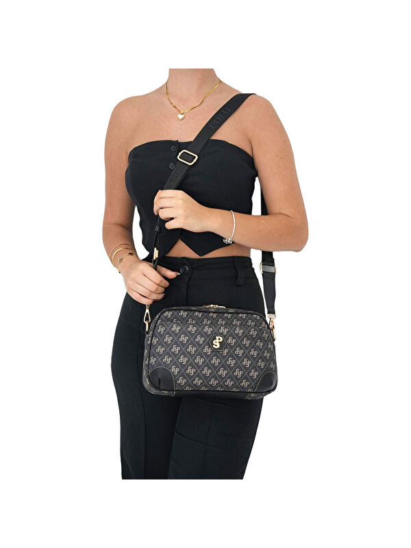 Silver Polo Kadın Çapraz Çanta 1094-45341 SILVER POLO ÇAPRAZ BAYAN ÇANTASI M178 FÜME-MAT SİYAH
