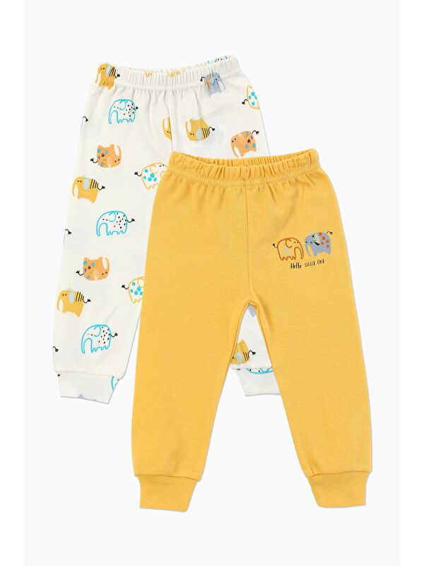 Luggi Baby Beli Lastikli Desenli Erkek Bebek Eşofman Alt 2'li