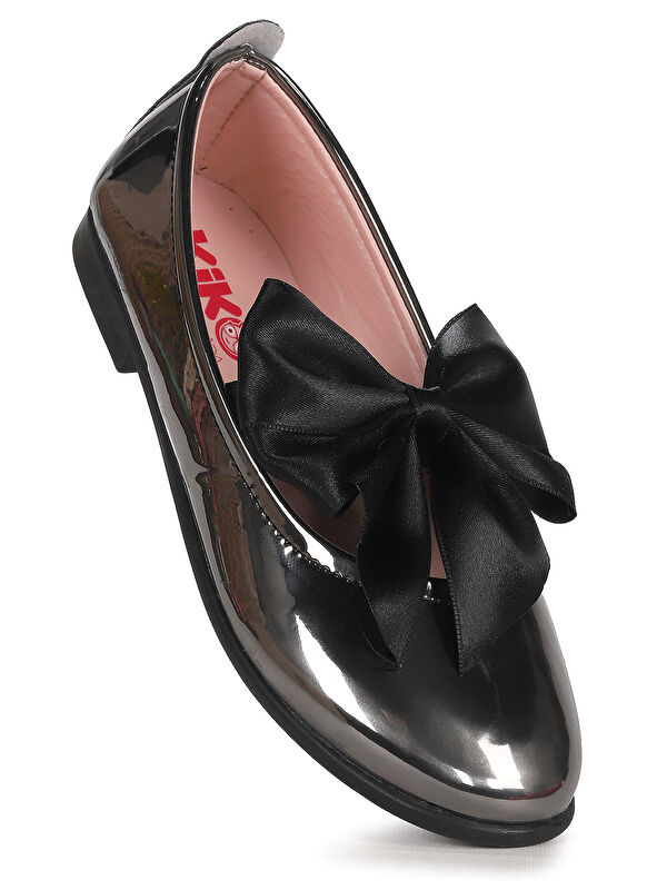 Tari Ayna Fiyonk Lastikli Kız Çocuk Babet Ayakkabı - Görsel 2