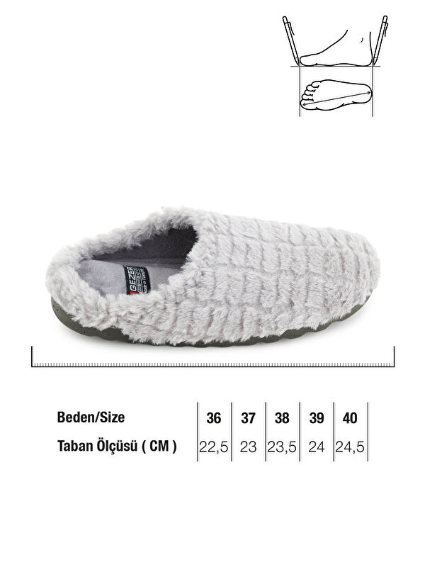 Kadın Kışlık Ev Bahçe Rahat Taban Gondol Terlik - Görsel 6