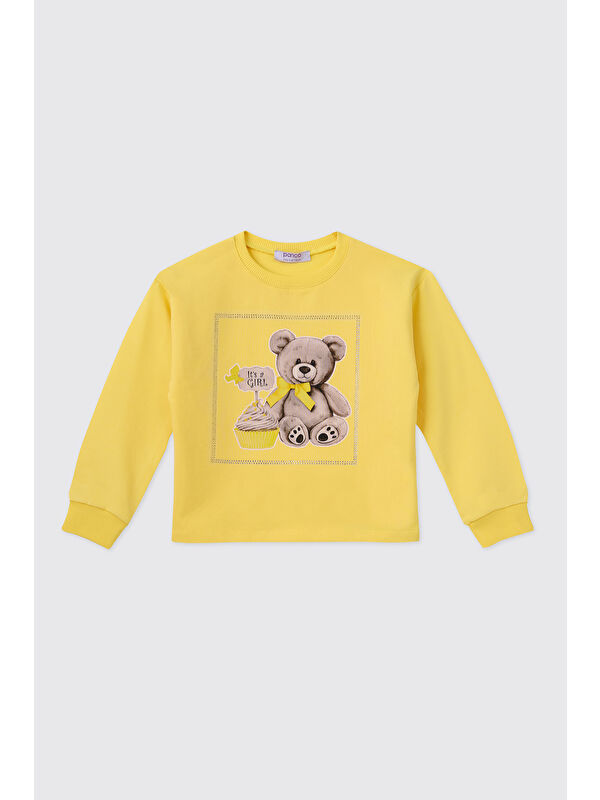 Panço Kız Bebek Sarı Sweatshirt