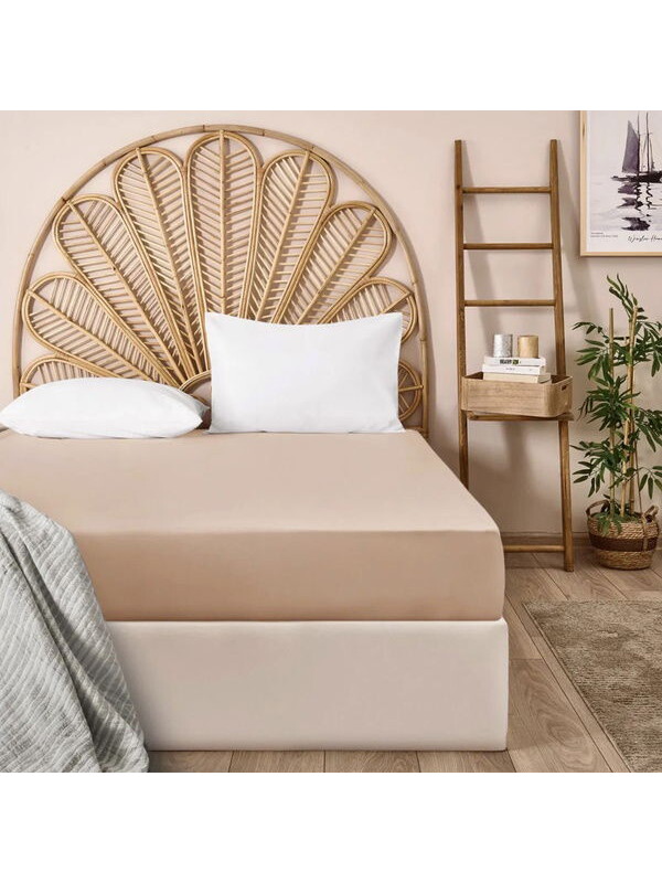 Evidea Soft Basic Çift Kişilik Düz Kenar Çarşaf - Gülkurusu - 240x260 cm