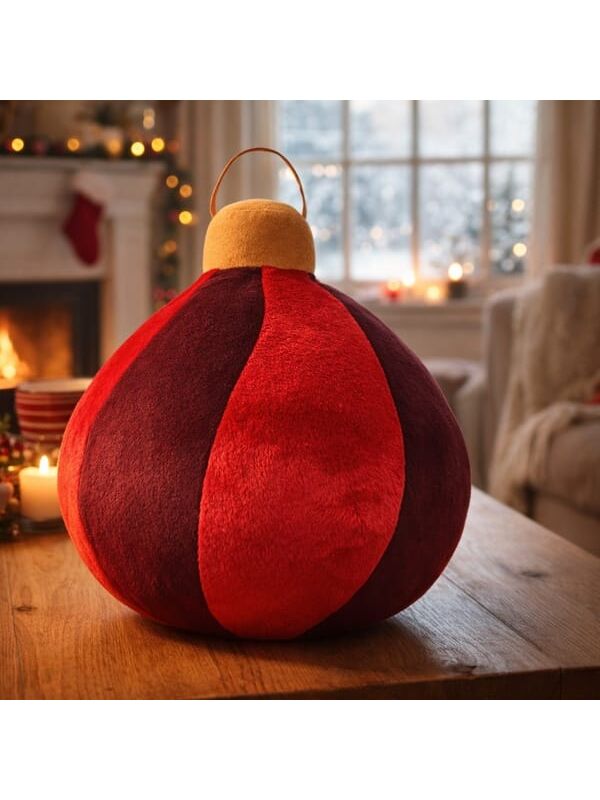 Evidea Soft Globo Figürlü Yastık - Kırmızı / Bordo - 30x30 cm