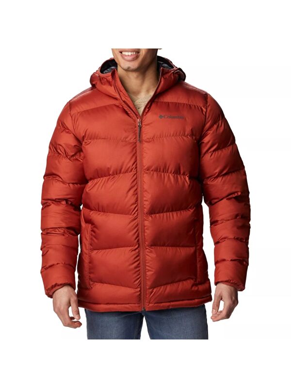 Columbia Fivemile Butte Hooded Jacket Erkek Outdoor Şişme Mont Kırmızı WO0943-849