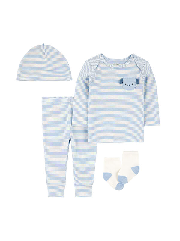 Carter's Erkek Bebek Mavi Alt Üst Set