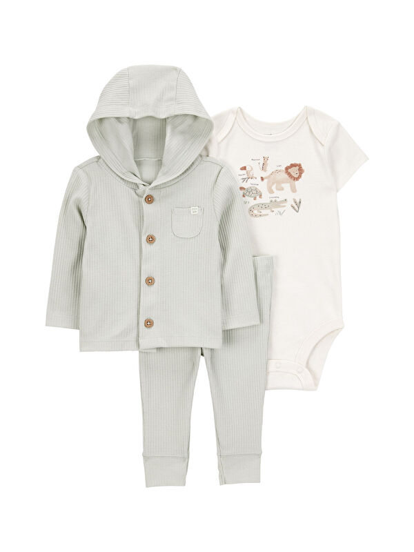 Carter's Erkek Bebek Yeşil 3Lü Hırkalı