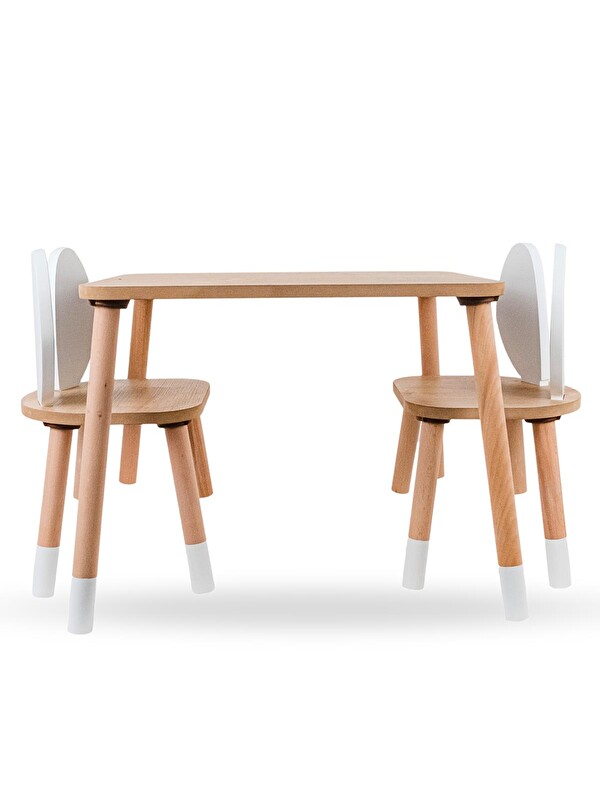 Bee Smart Safir Meşe 2 Sandalyeli Masa Seti - Standart