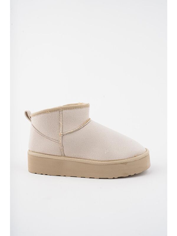 HUG Kadın Kalın Taban İçi Tüylü Günlük Mini Yarım Bot - Görsel 5