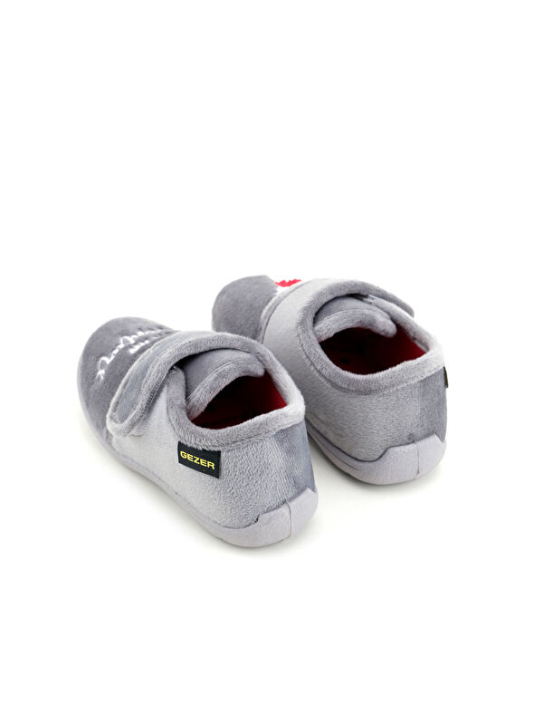 Kışlık Cırtlı Ayarlanabilir Rahat Taban Erkek Çocuk Panduf Ayakkabı - Görsel 4