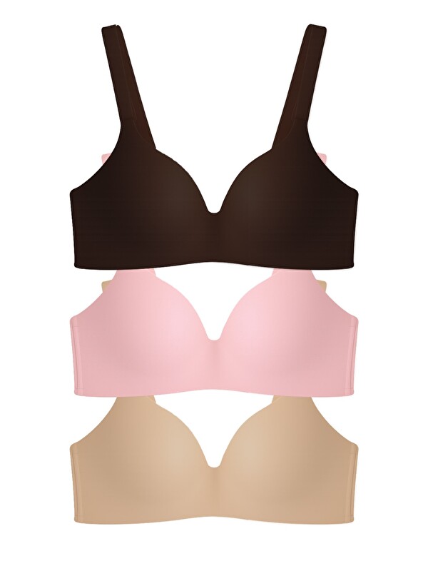 Cottonhill Seamless Bra - Norea | Micro Balensiz Dolgusuz Toparlayıcı Kadın Sütyen 3'Lü Paket