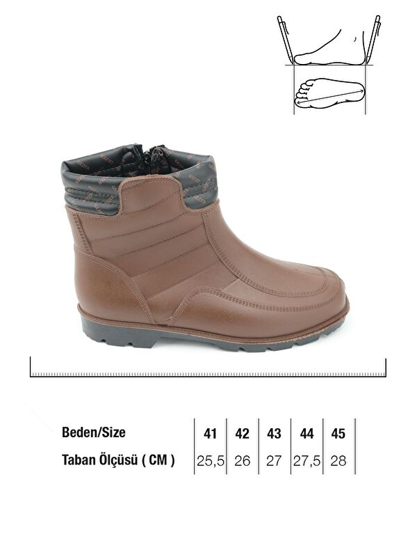 Kışlık Erkek Fermuarlı İçi Sıcak Astarlı Kar Bot Çizme - Görsel 3