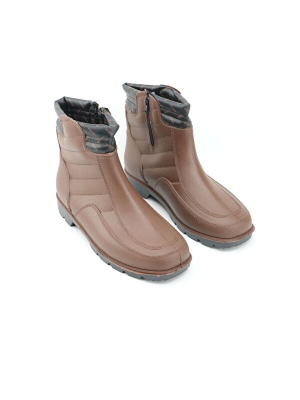 Kışlık Erkek Fermuarlı İçi Sıcak Astarlı Kar Bot Çizme - Görsel 4