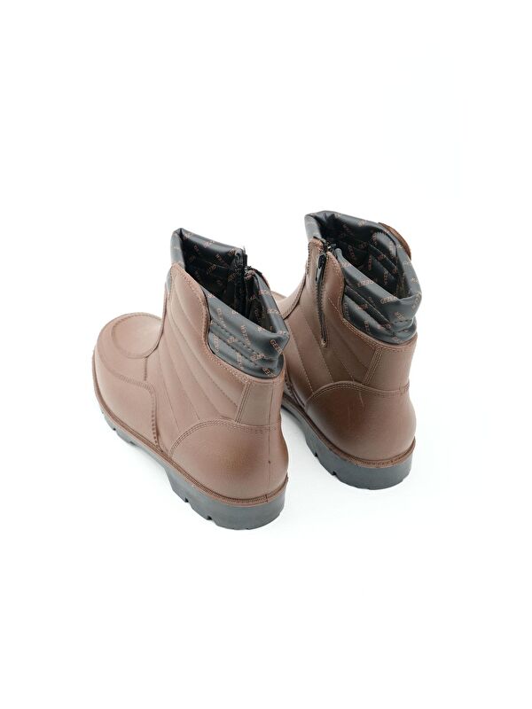 Kışlık Erkek Fermuarlı İçi Sıcak Astarlı Kar Bot Çizme - Görsel 5