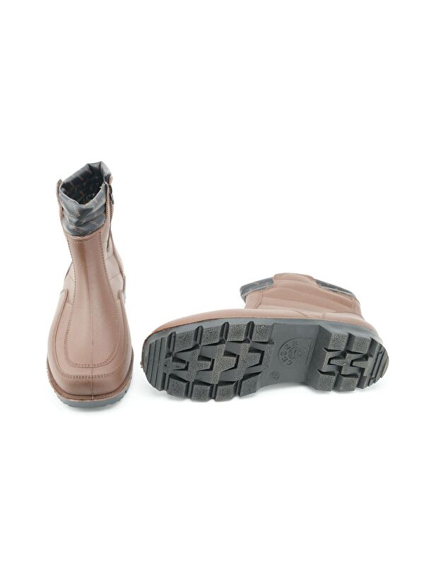 Kışlık Erkek Fermuarlı İçi Sıcak Astarlı Kar Bot Çizme - Görsel 6