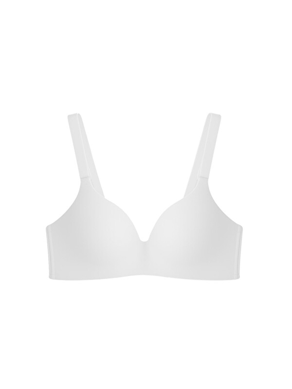 Cottonhill Seamless Bra - Norea | Beyaz Micro Balensiz Dolgusuz Toparlayıcı Kadın Sütyen