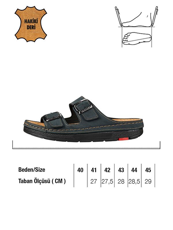 Yazlık Hakiki Deri Erkek Terlik - Görsel 3
