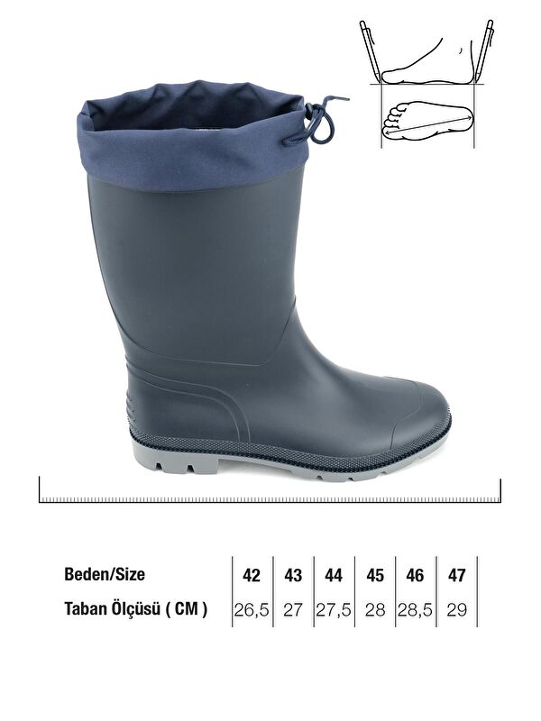 Kışlık Bağcıklı İçi Kürklü Su Geçirmez Erkek Çizme - Görsel 4
