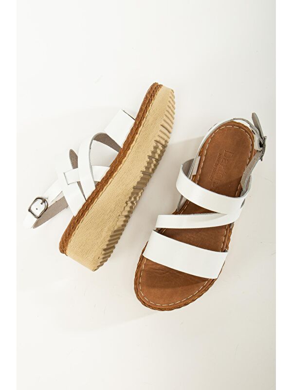 D152 Kadın Hakiki Deri Sandalet - Görsel 6