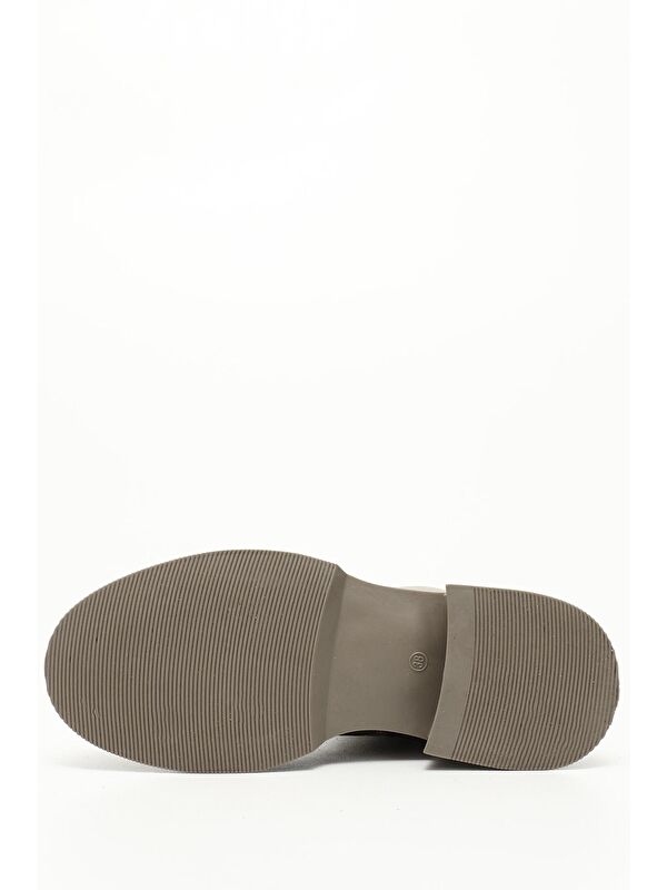 Gonderi(r) Siyah Gonderi(r) Hakiki Deri Yuvarlak Burun Termo Taban Bağcıklı Fermuarlı Kadın Postal Bot 51455