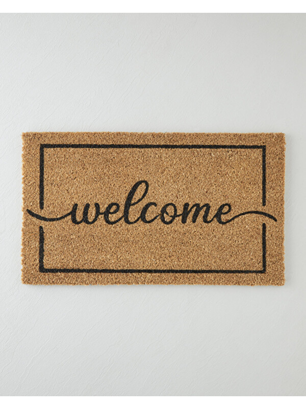 English Home Cozy Welcome Kapı Önü Paspası 35x60 cm Natural
