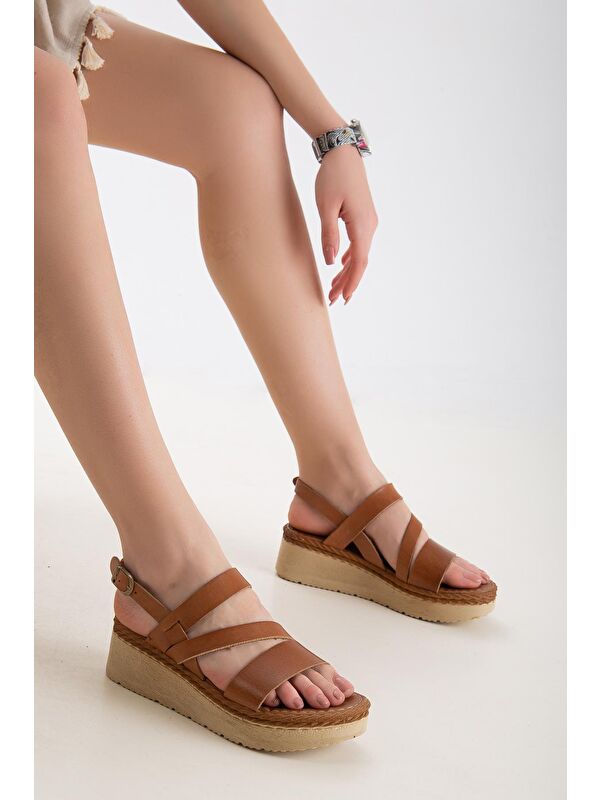 D152 Kadın Hakiki Deri Sandalet - Görsel 3