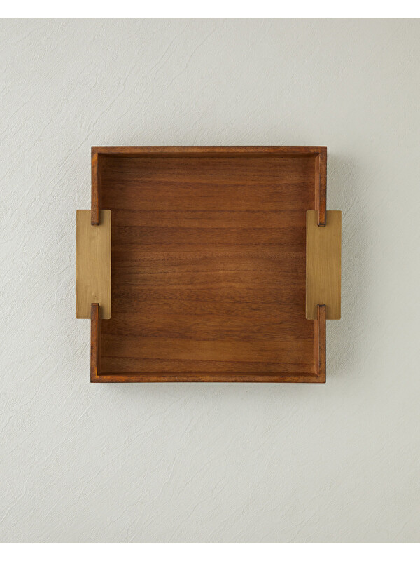 English Home Krina Mdf Dekoratif Tepsi 34x5 cm Kahverengi
