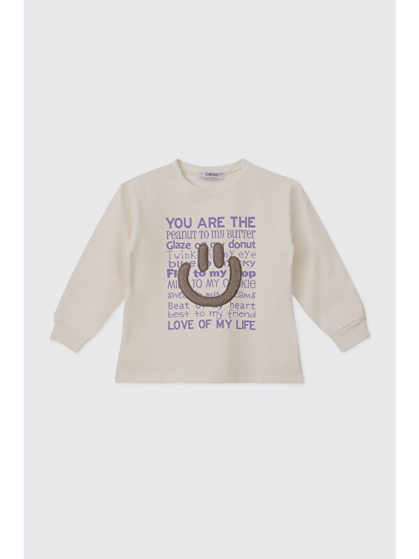 Panço Kız Bebek Ekrulıla Sweatshirt