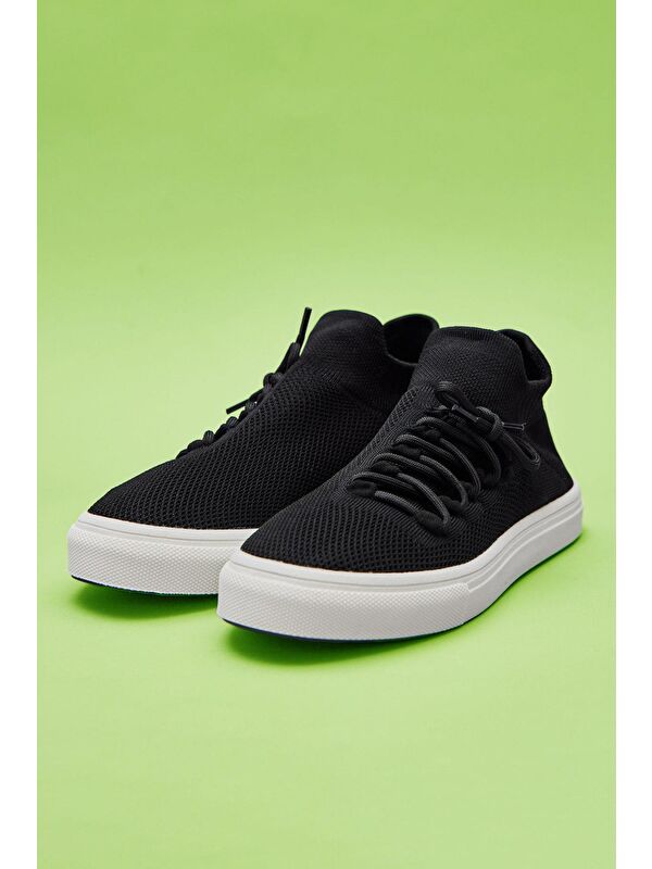 Bağcıklı Kadın Ayakkabı SİYAH - Görsel 4