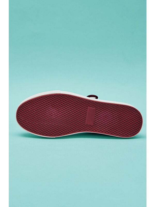 Bağcıklı Kadın Ayakkabı Bordo - Görsel 5