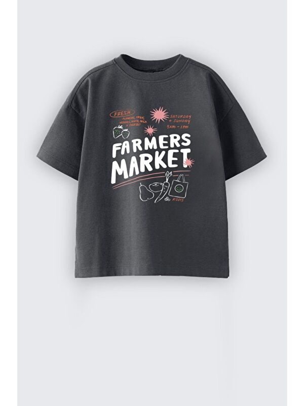 Monila Unisex Baskılı Bisiklet Yaka Tshirt