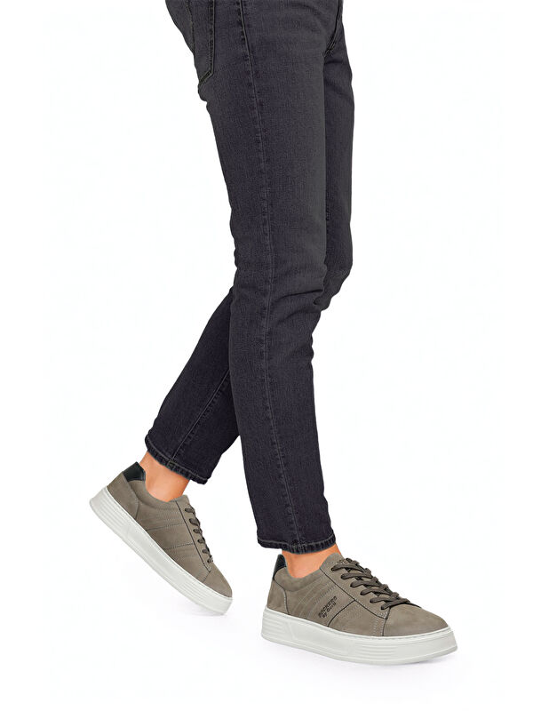 238276N 5FX Gri Erkek Sneaker - Görsel 3