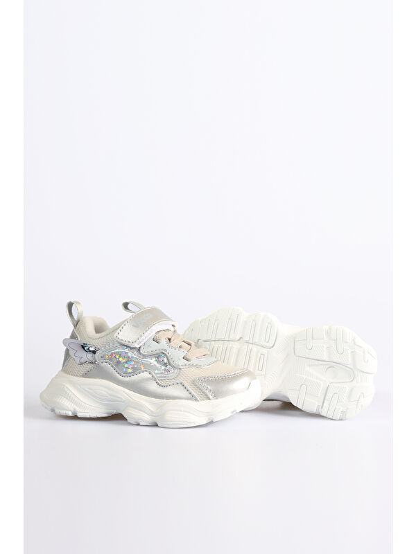 Kimmy Hafif Kız Okul Öncesi Gri Spor Ayakkabı - Görsel 4