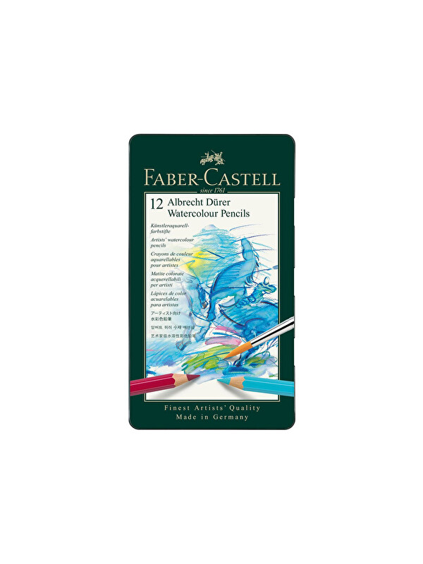 Faber-Castell Albercht Dürer Aquarell 12'li Boya Kalemi,Suda Çözünür,Canlı Renkler, Yüksek Pigmentli